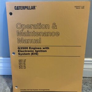 Caterpillar Yellow Operation & Maintenance Manual - G3500 Engines